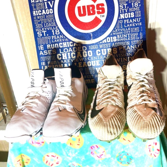 Lot of 2 pair of Nike Cleats 1 Vapor Fastflex SZ13 & 1 Nike Alpha Menace SZ14 - Picture 2 of 14